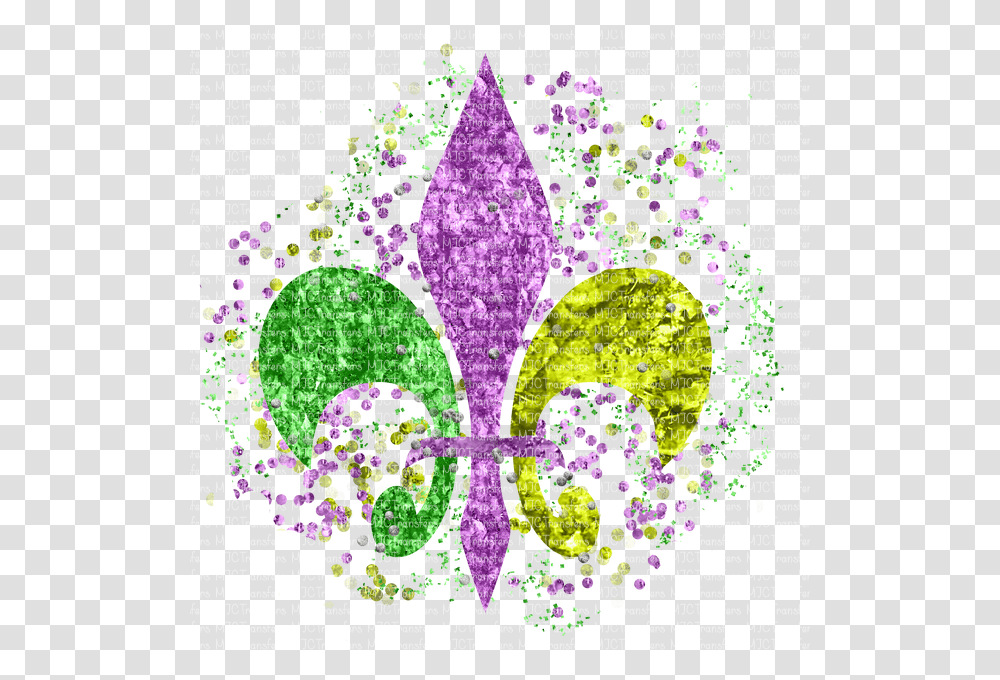 Mardi Gras Fleur De Lis Glitter, Mosaic, Tile, Pattern Transparent Png