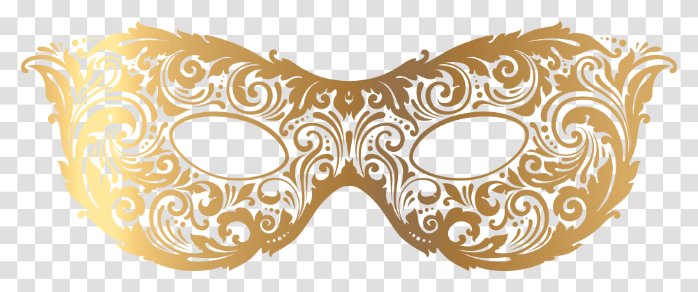 Mardi Gras Gold Mask Gold Carnival Mask Transparent Png