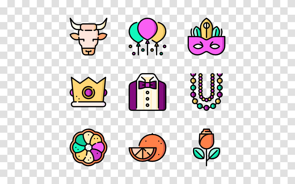 Mardi Gras Icon Packs, Number, Halloween Transparent Png