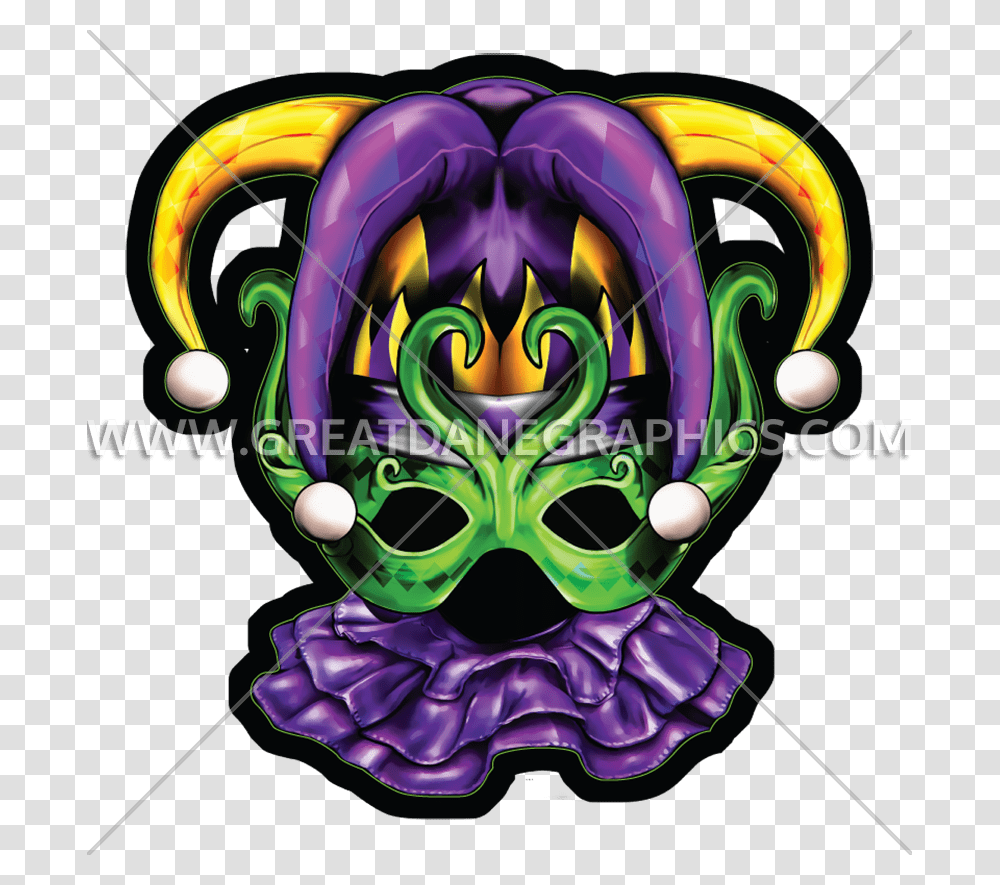 Mardi Gras Jester Mask Production Ready Artwork For T Shirt Printing, Purple, Plant Transparent Png