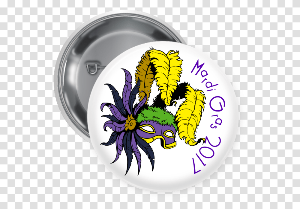 Mardi Gras Pin Backed Button Chromium, Label, Text, Wasp, Animal Transparent Png