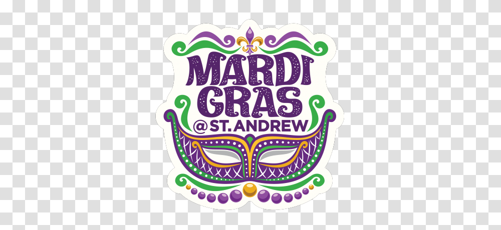 Mardi Gras St Andrew Presented, Doodle, Drawing, Label Transparent Png