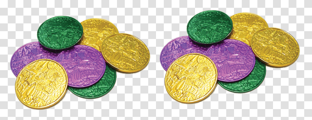Mardi Orleans Coins Doubloon Gras In Coin Clipart Mardi Gras Coins, Money, Gold, Rug Transparent Png