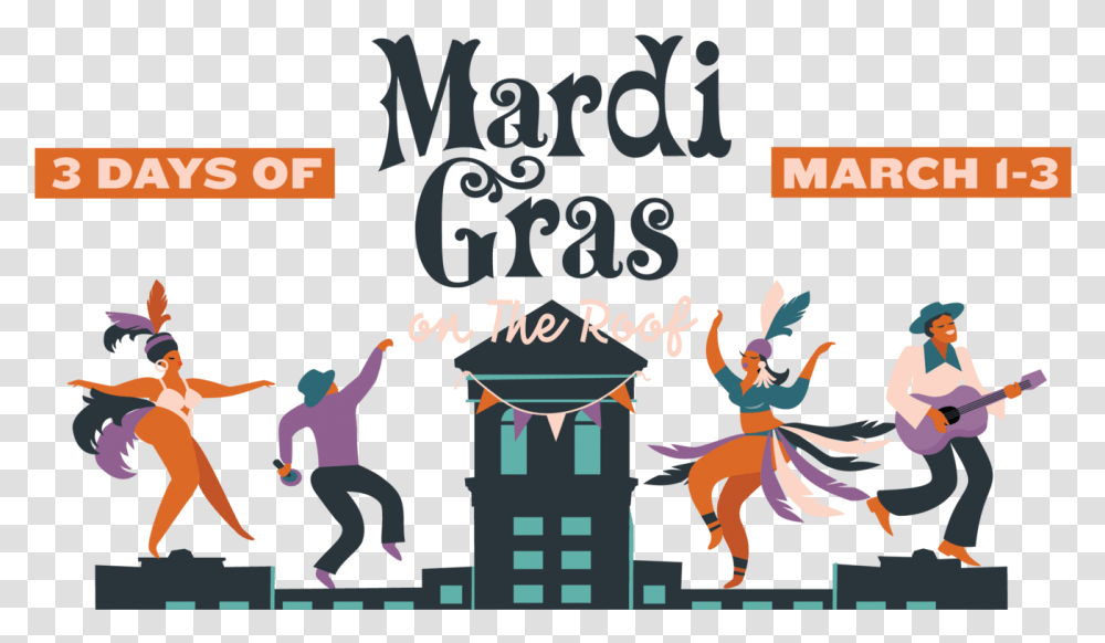 Mardis Gras Roof Ponce City Market PosterClass Ponce City Market Mardi Gras, Guitar, Leisure Activities, Person, Advertisement Transparent Png