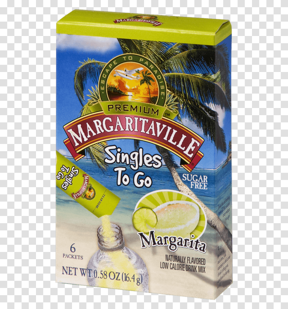 Margaritaville Margarita Singles To Go Limeade, Plant, Beverage, Liquor, Alcohol Transparent Png