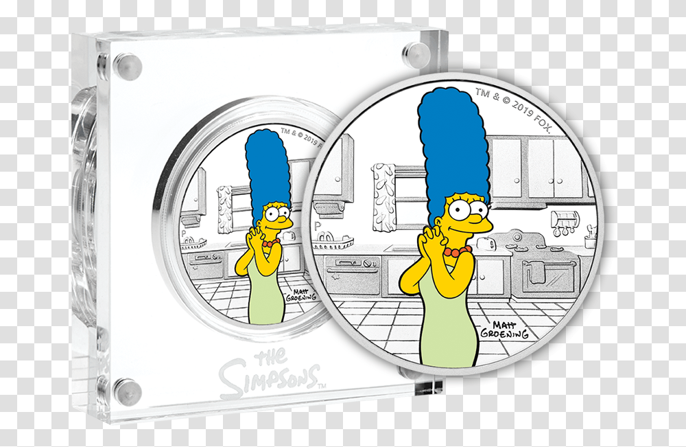 Marge Simpson 2019 1oz Silver Coloured Proof Coin Product Marge Simpson, Car, Vehicle, Transportation, Automobile Transparent Png