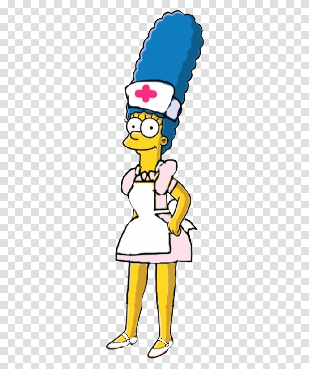 Marge Simpson As Nurse Joy By Marge Simpson Nurse, Person, Drawing, Scientist Transparent Png