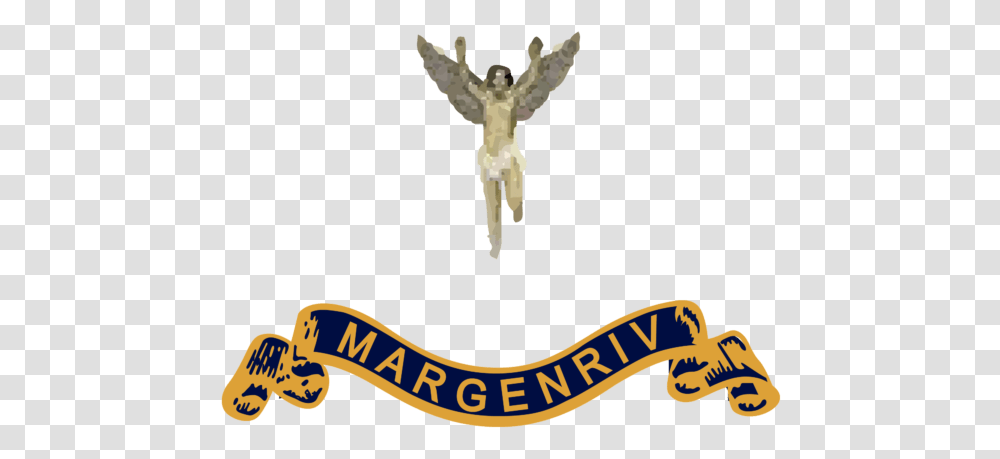 Margenriv Angel With Ribbon Logo Brands Of The World Illustration, Cross, Symbol, Trademark, Art Transparent Png