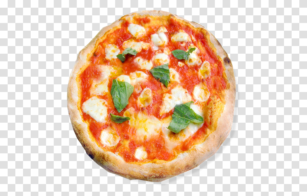 Margherita Pizza White Background, Food, Bread, Dish, Meal Transparent Png