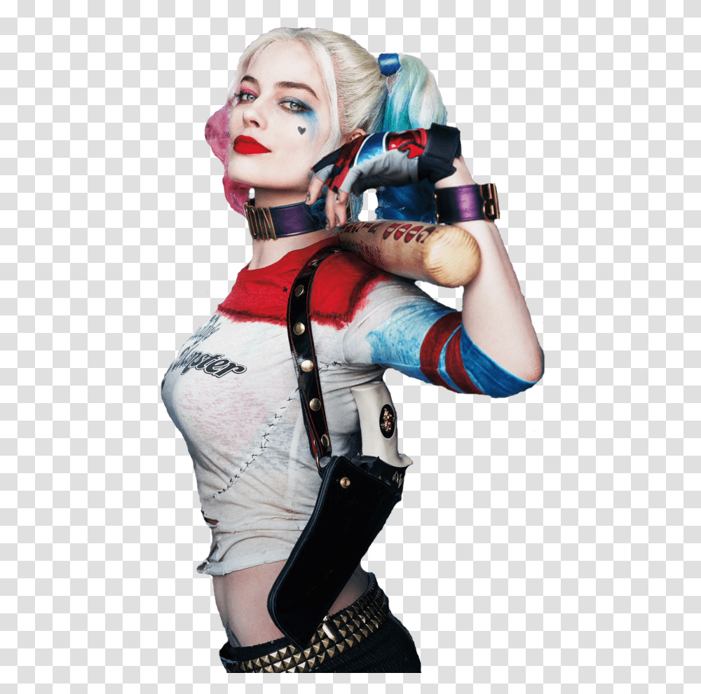 Margot Robbie Harley Quinn Joker Amanda Waller Deadshot Harley Quinn Suicide Squad, Skin, Costume, Person, Performer Transparent Png