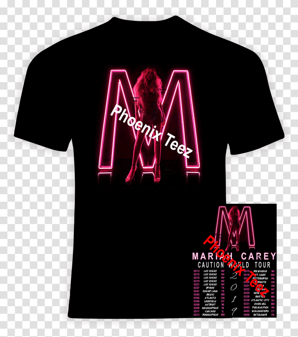 Mariah Carey 2019 Caution World Tour Slayer 2018 Tour Shirt, Light, Advertisement, Poster Transparent Png