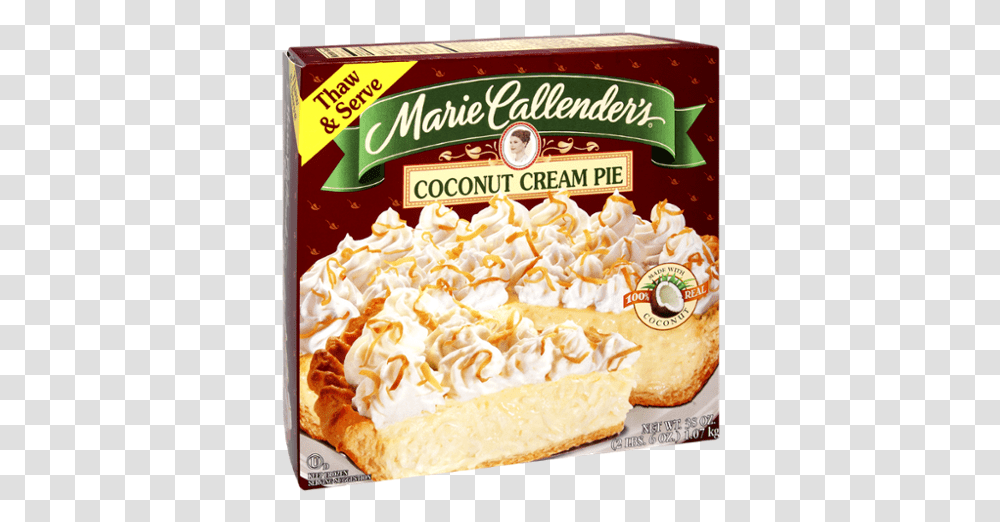Marie Callender's Coconut Cream Pie Frozen, Dessert, Food, Creme, Birthday Cake Transparent Png