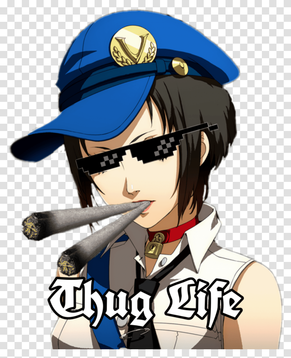 Marie From Persona 4 Golden In Thug Life Persona Tug Life, Helmet, Clothing, People, Team Sport Transparent Png