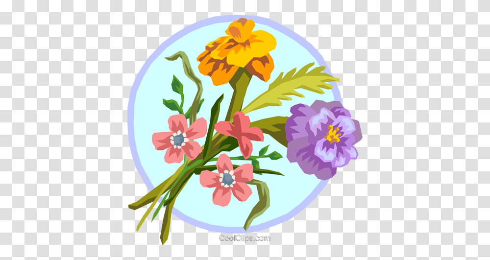 Marigold Bouquet Royalty Free Vector Clip Art Illustration, Plant, Floral Design, Pattern Transparent Png