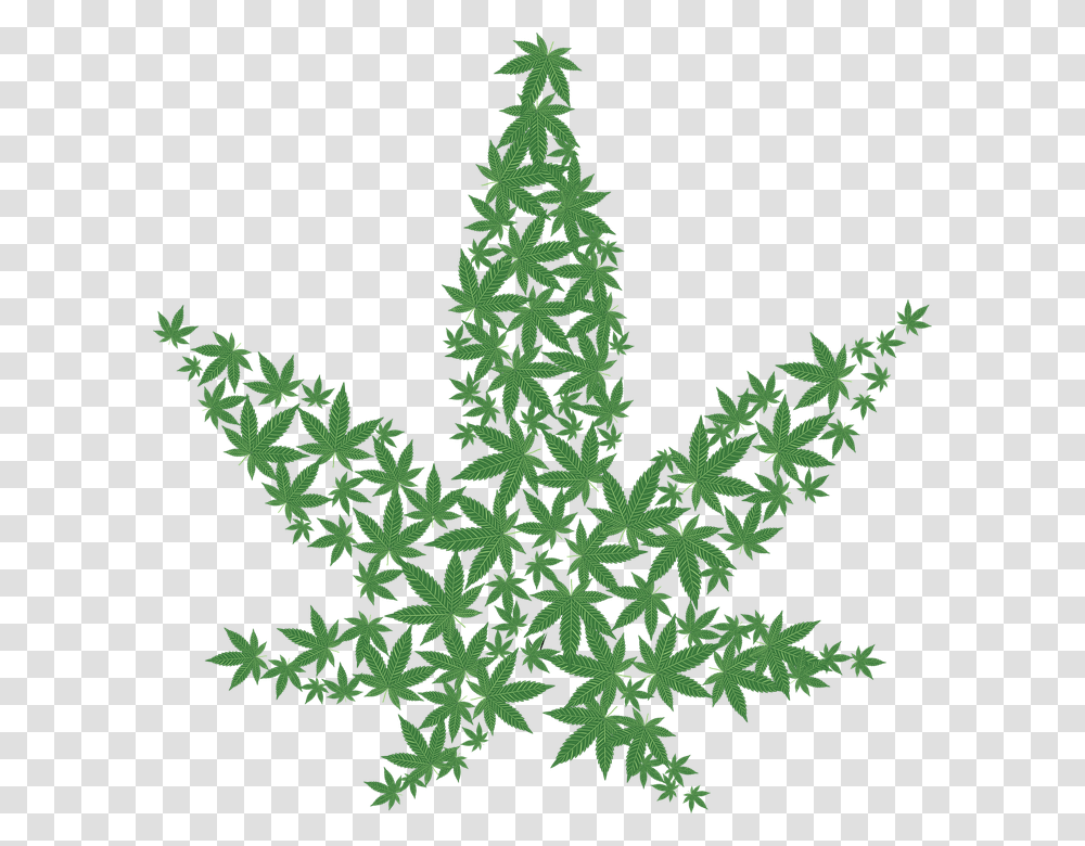 Marihuana Drogas Prohibido Ilegal Weed Print, Tree, Plant, Ornament, Snowflake Transparent Png
