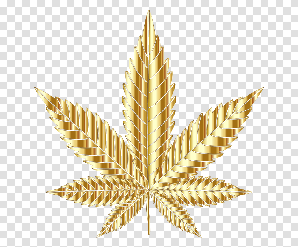 Marijuana Clipart Gold Cannabis Leaf, Plant, Maple Leaf, Weed Transparent Png