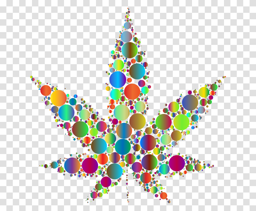 Marijuana Leaf Circles Prismatic Circle, Star Symbol, Chandelier, Lamp, Ornament Transparent Png