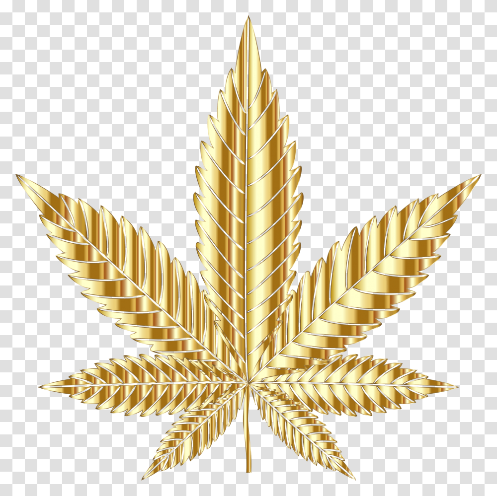 Marijuana Leaf Images Collection Gold Weed Leaf, Plant, Maple Leaf, Tree Transparent Png