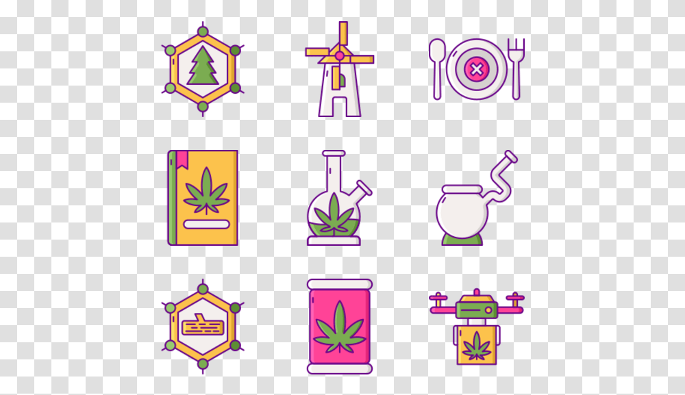Marijuana Weed Pattern Background, Logo, Trademark Transparent Png