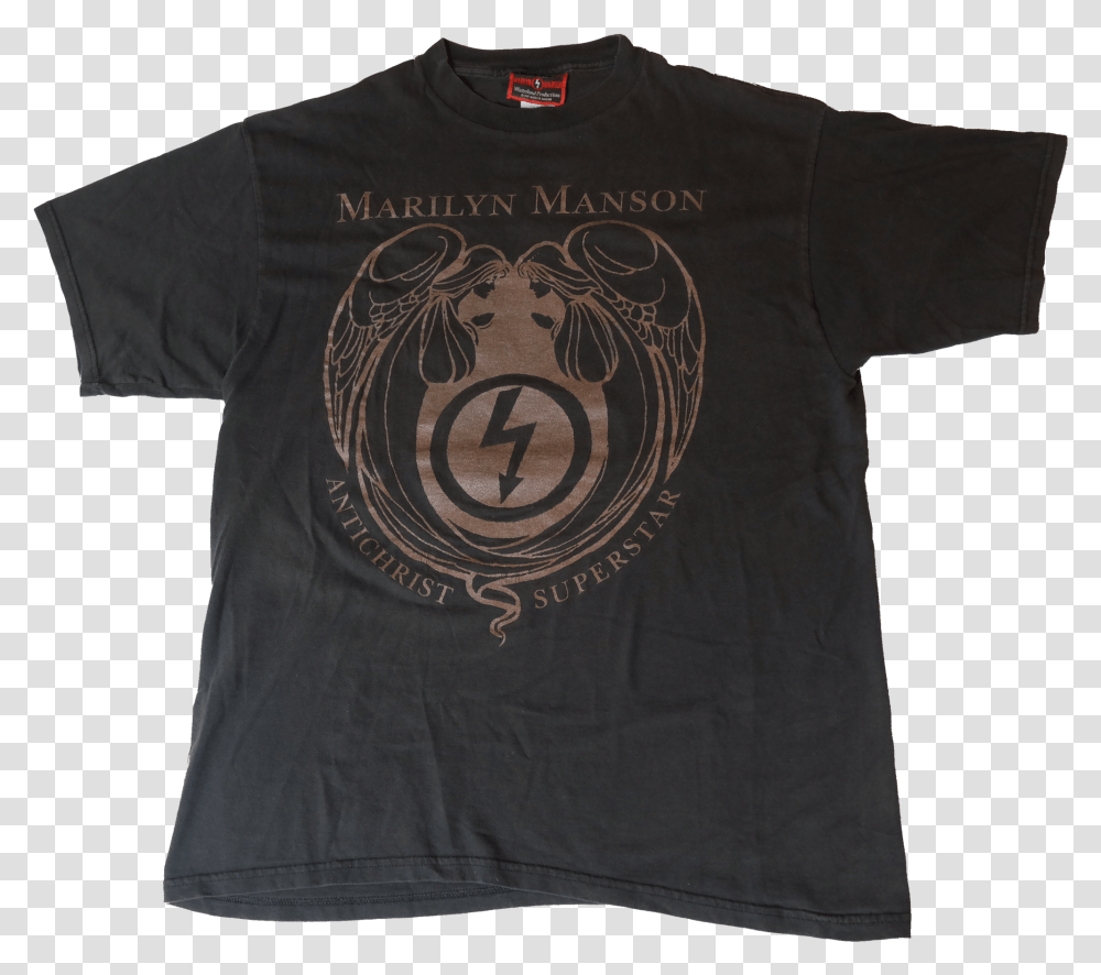 Marilyn Manson Short Sleeve, Clothing, Apparel, T-Shirt Transparent Png