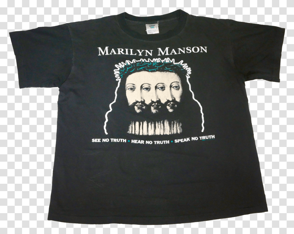 Marilyn Manson T Shirt See No Truth, Apparel, T-Shirt, Person Transparent Png