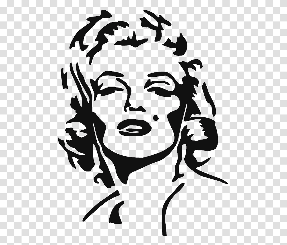 Marilyn Monroe Decal, Stencil, Face Transparent Png