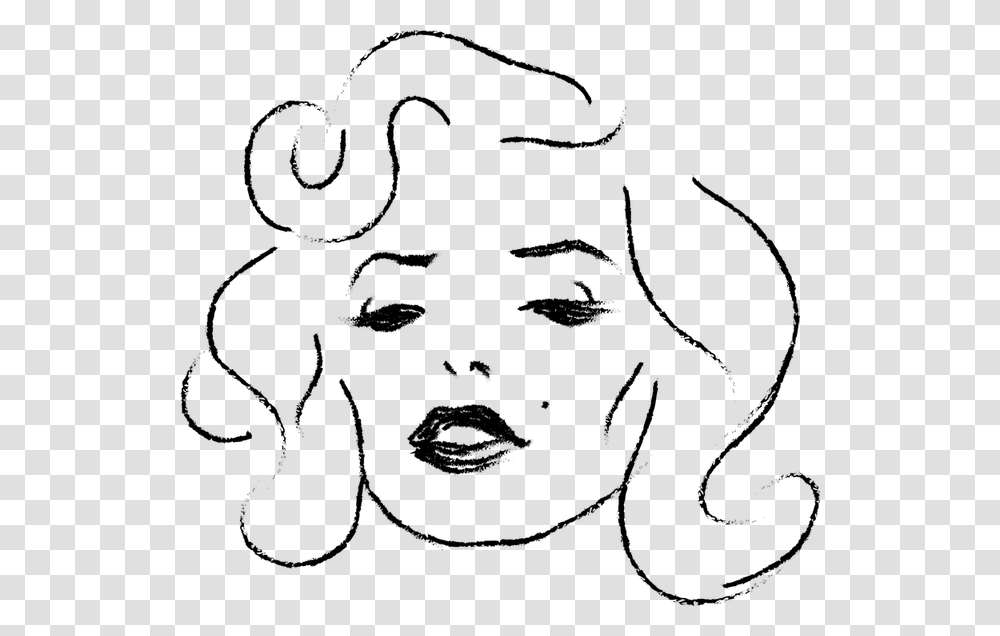 Marilyn Monroe Woman Face Actress Portrait Ms Marilyn Monroe Line Art, Gray, World Of Warcraft Transparent Png