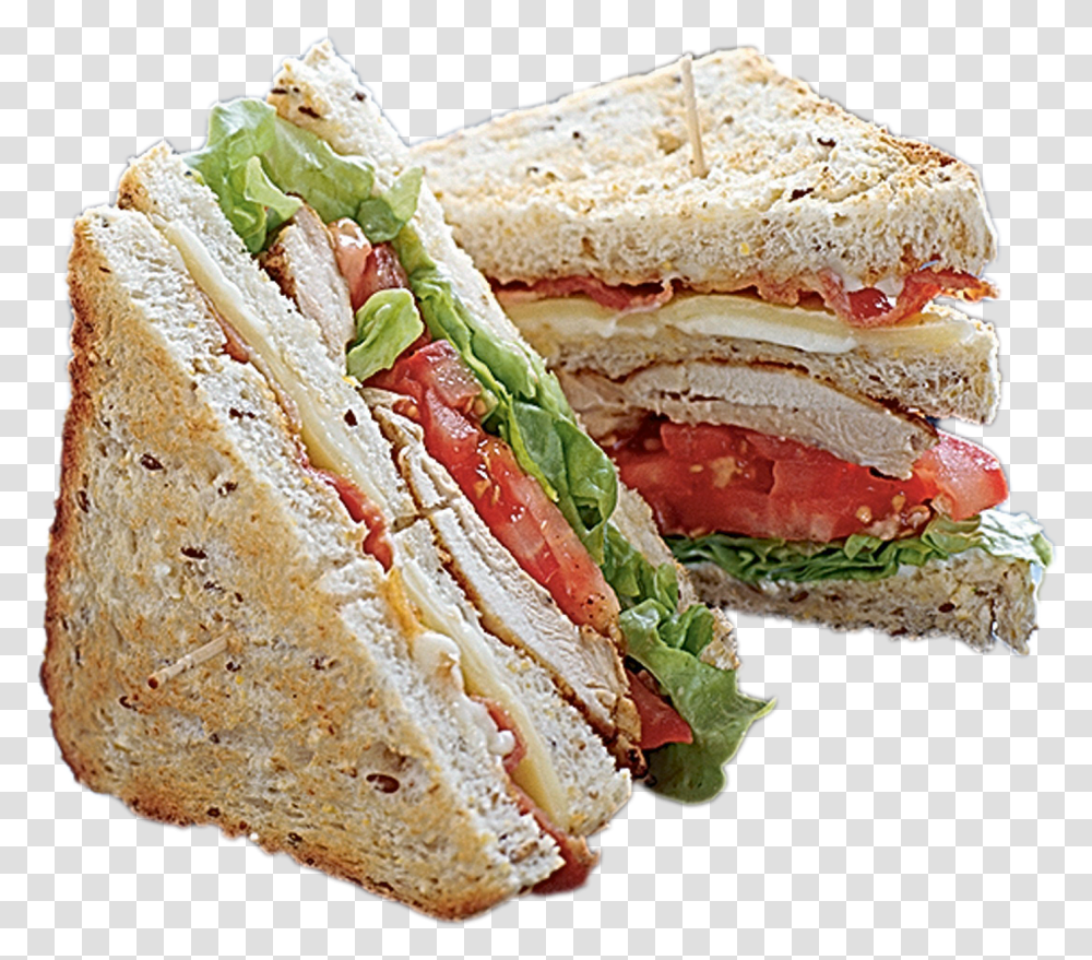 Marinated Chicken Club Sandwich, Food, Burger Transparent Png