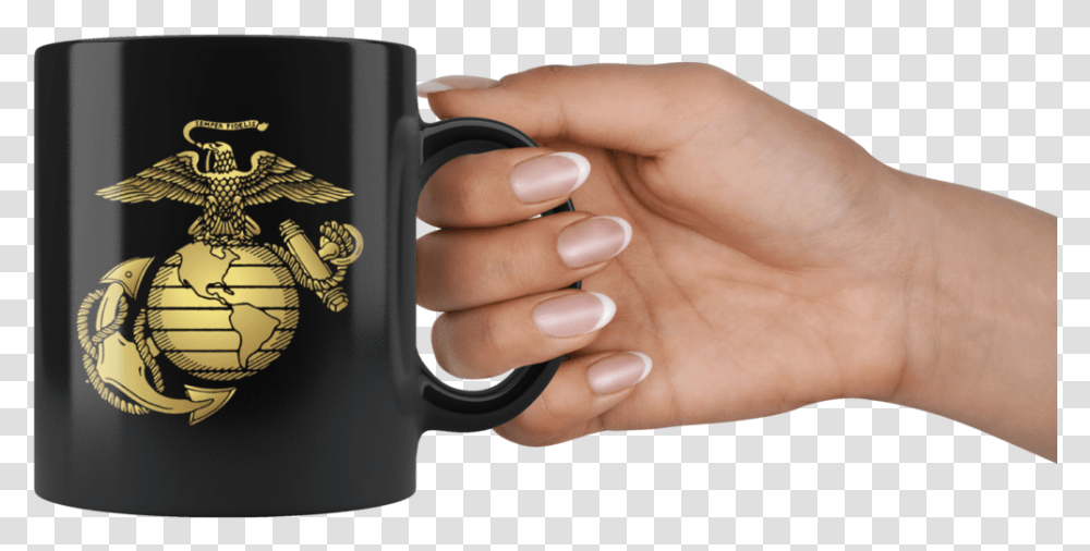 Marine Corps Eagle Globe And Anchor Mug Drinkware Flag Of The United States Marine Corps, Person, Logo, Bird Transparent Png