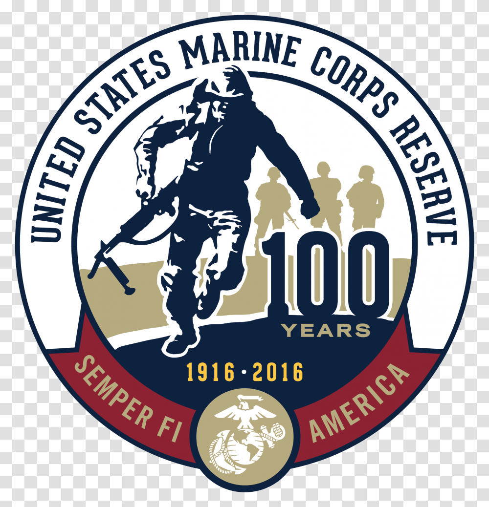 Marine Corps Reserve Bday 2017, Logo, Person, Badge Transparent Png