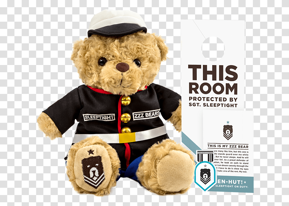 Marine Dress Blues Teddy Bear With Sleep System And Bear Forces Of America Woodland Marine, Toy, Poster, Advertisement, Paper Transparent Png