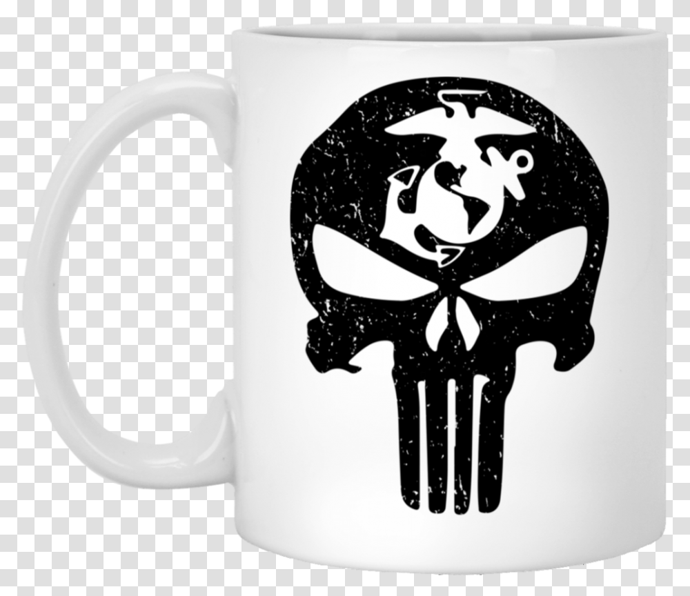Marine Punisher Skull Usmc Mugs Xp8434 11 Oz Punisher Skull Marines, Coffee Cup Transparent Png