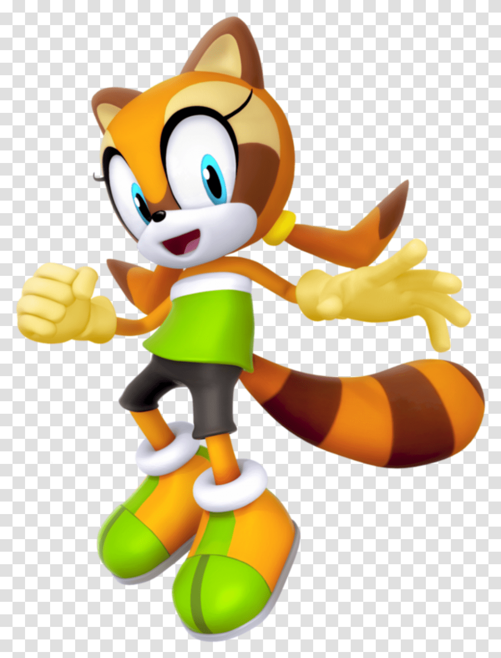 Marine The Raccoon Sonic, Toy, Figurine, Super Mario, Hand Transparent Png