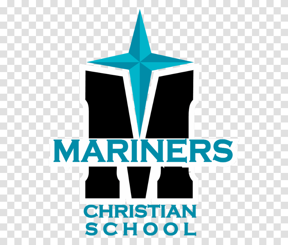 Mariners Christian School, Star Symbol, Cross, Poster Transparent Png