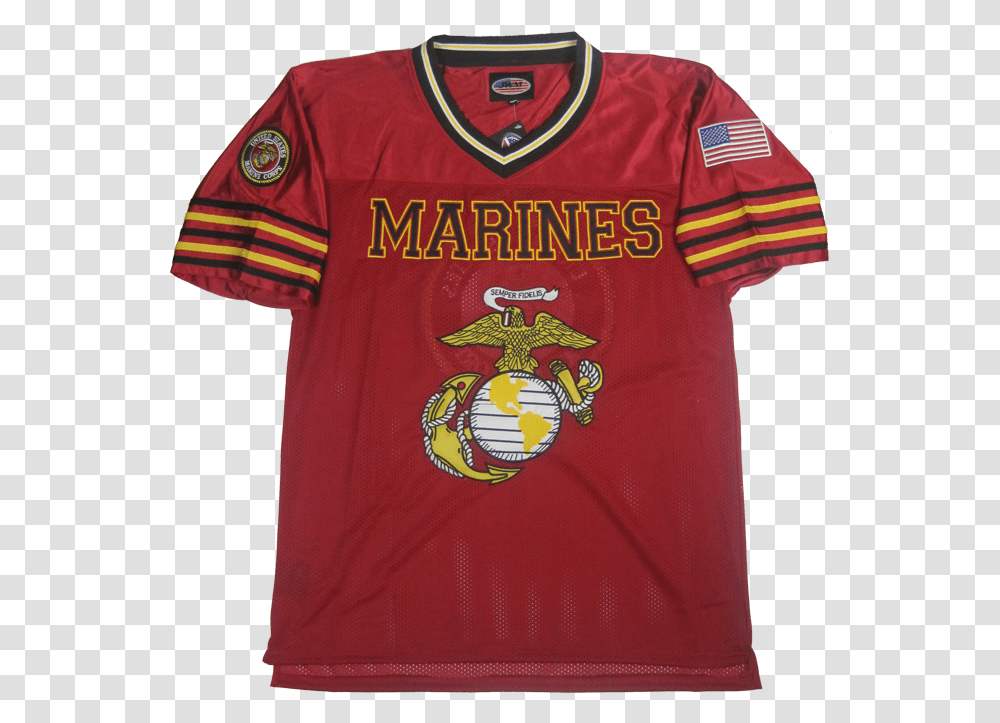 Marines Football Jersey With Usmc Ega Logo Marines Jersey, Apparel, Shirt Transparent Png