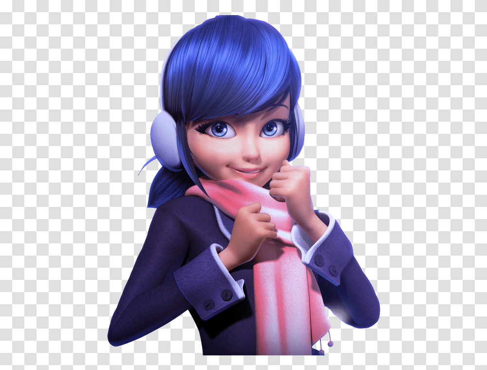 Marinette Miraculous Ladybug Miraculouschristmas Navid Miraculous Marinette Merry Christmas, Cushion, Doll, Toy, Person Transparent Png