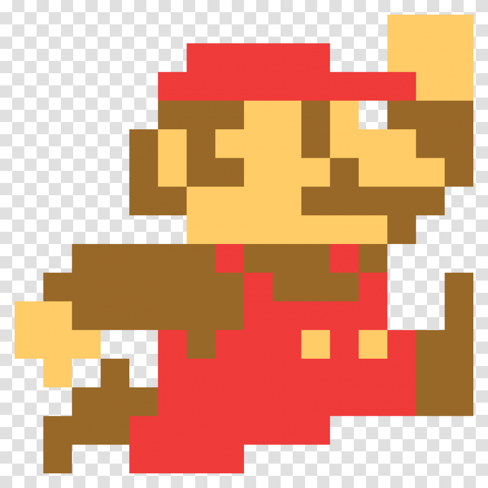 Mario 8bit 8 Bit Mario, First Aid, Pac Man Transparent Png