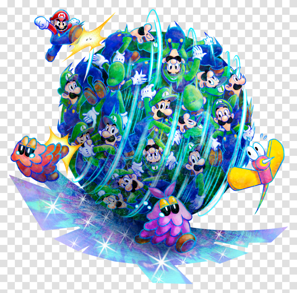 Mario And Luigi Dream Team Luigi Ball, Birthday Cake, Food Transparent Png