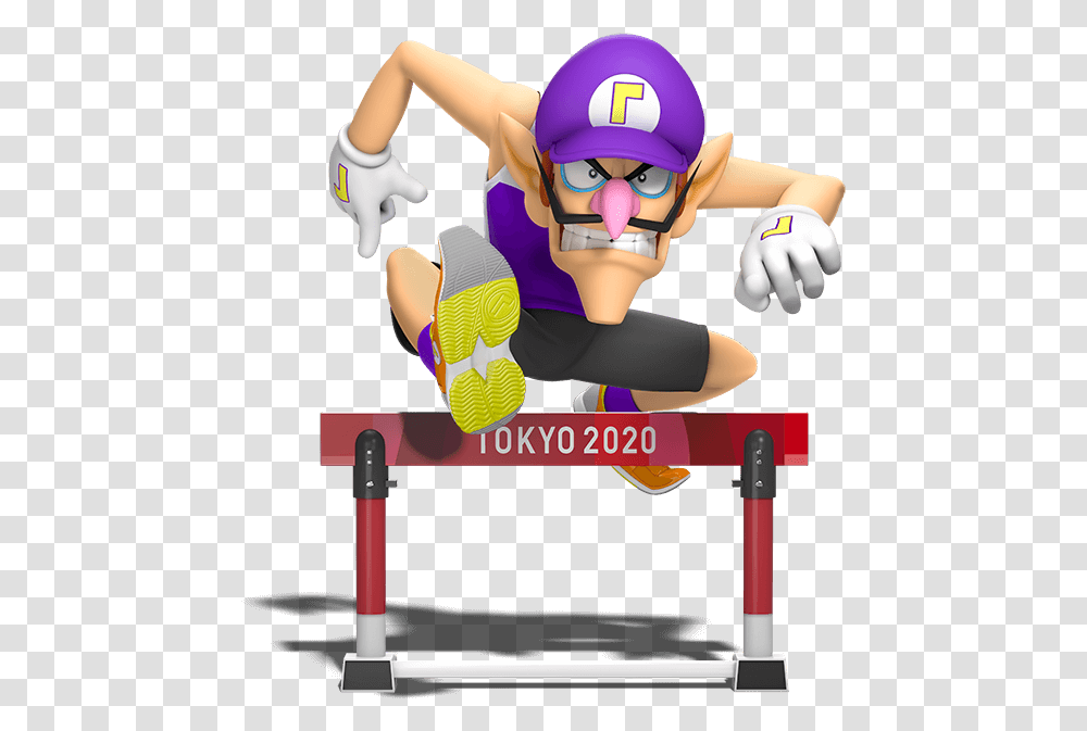 Mario And Sonic At The Olympic Games 2020 Waluigi, Hurdle, Person, Human, Helmet Transparent Png