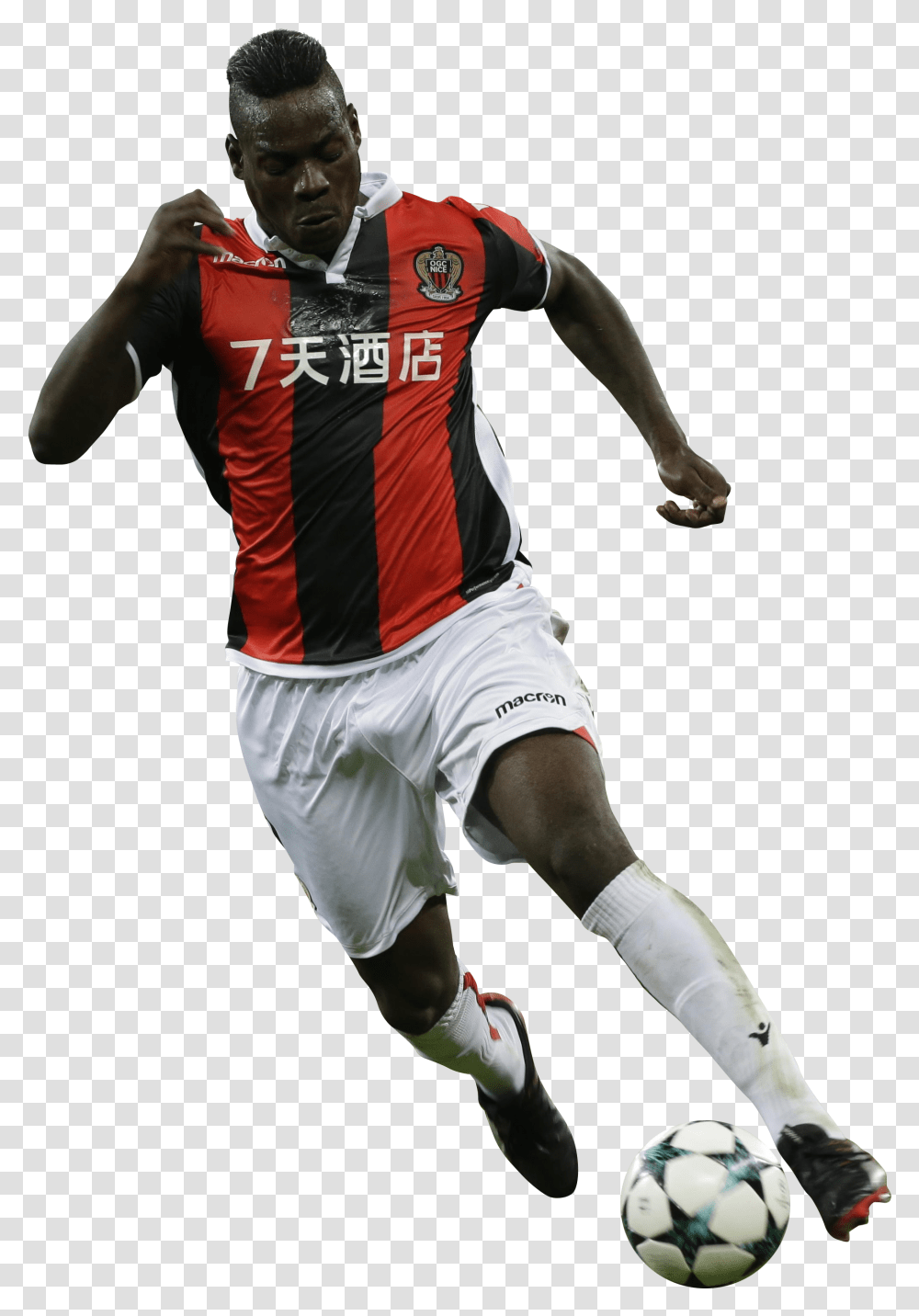Mario Balotelli Football Render 40626 Footyrenders Kick Up A Soccer Ball, Team Sport, Person, People, Human Transparent Png