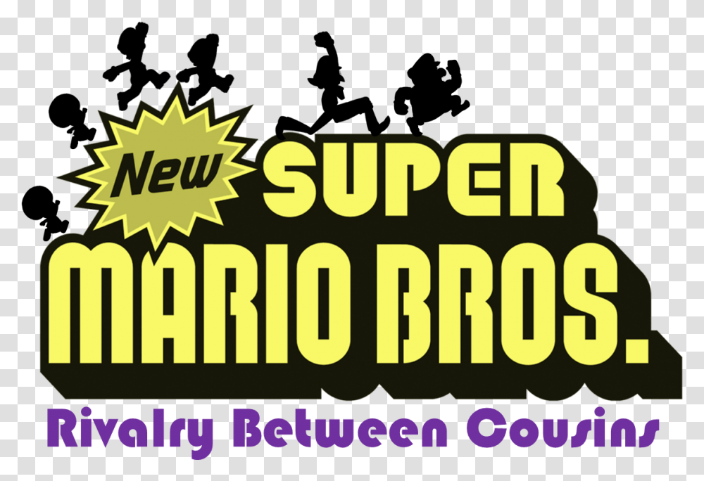 Mario Bros Logo Image Library New Super Mario Bros, Word, Label Transparent Png