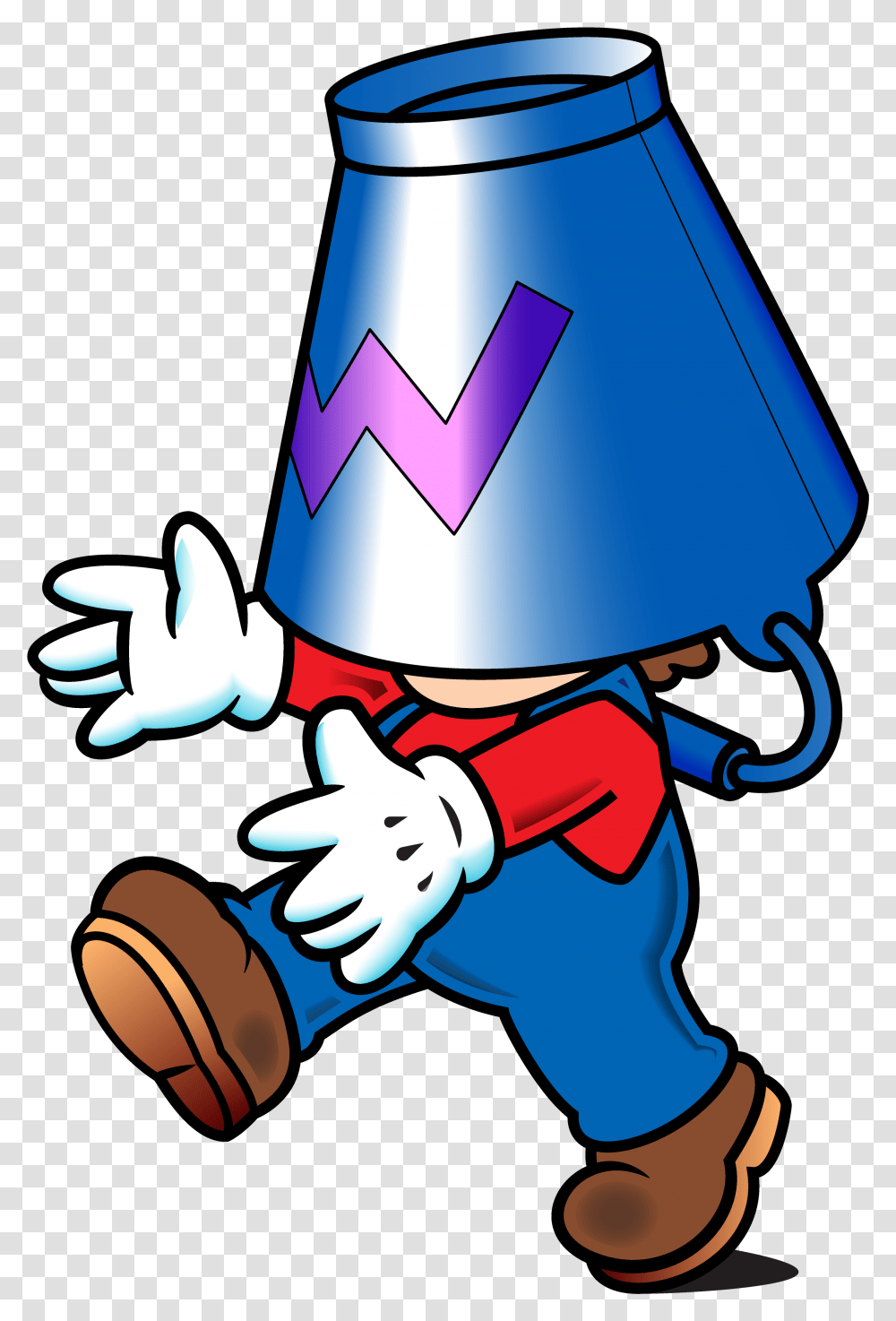 Mario Bucket, Apparel, Party Hat, Performer Transparent Png