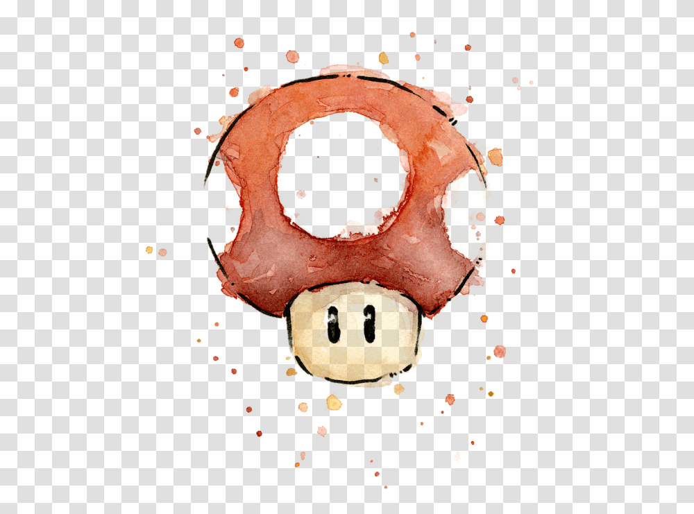 Mario Characters Water Color, Plant, Head, Food Transparent Png