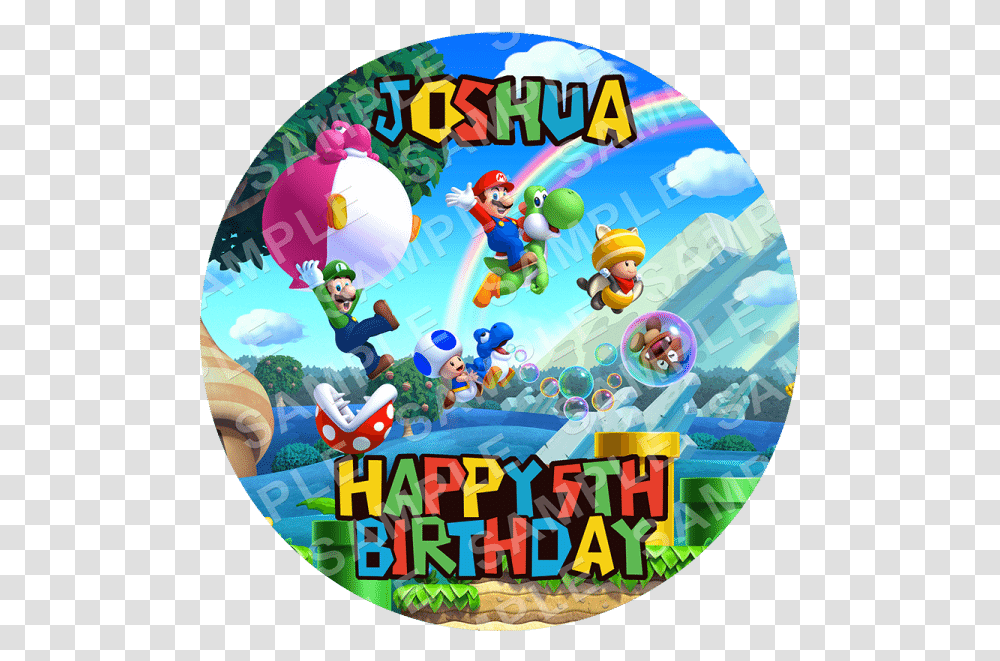 Mario Circle, Super Mario, Person, Human, Birthday Cake Transparent Png