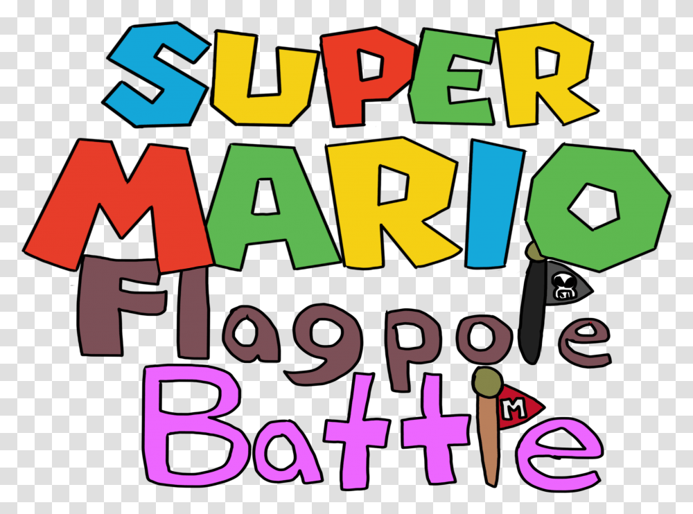 Mario Clipart Flagpole, Alphabet, Word Transparent Png
