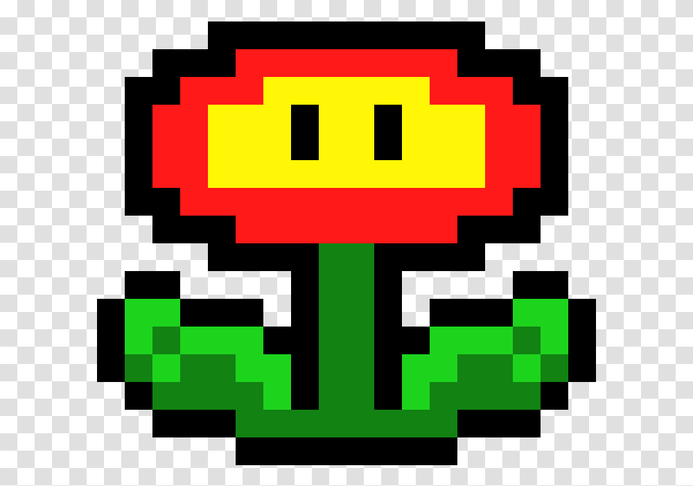 Mario Fire Flower Pixel Art, First Aid, Pac Man Transparent Png
