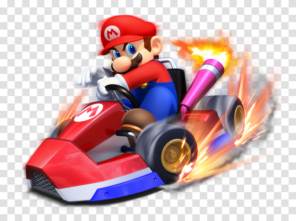 Mario In Kart, Vehicle, Transportation, Toy, Super Mario Transparent Png