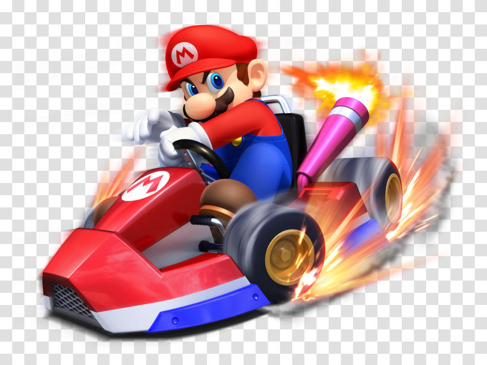 Mario In Kart, Vehicle, Transportation, Toy, Super Mario Transparent ...