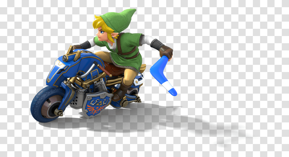 Mario Kart 8 Deluxe Link, Toy, Person, Human, Motorcycle Transparent Png