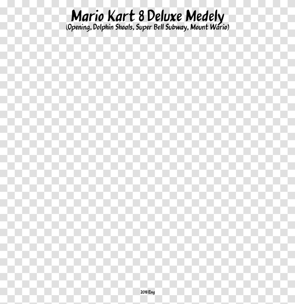 Mario Kart 8 Deluxe Medely Sheet Music For Piano Trumpet Evek, Gray, World Of Warcraft Transparent Png